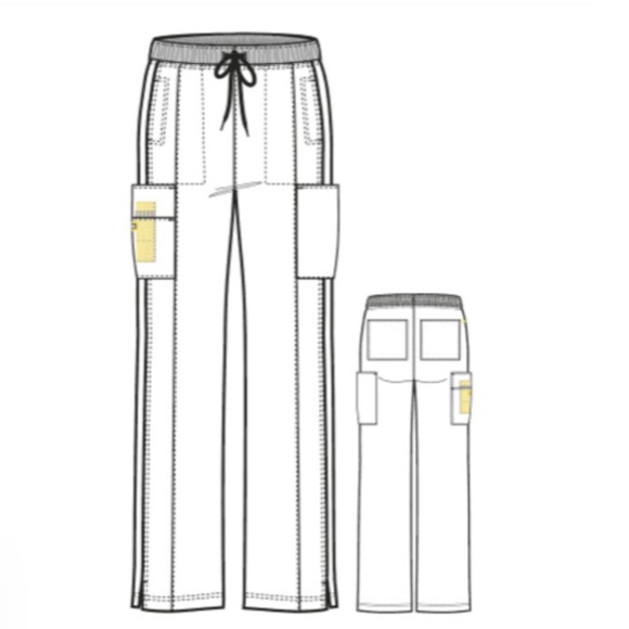 WonderWink Style 5814 Spread Good Cheer Scrub Pants size XS ~ worn once ~ - Picture 5 of 8